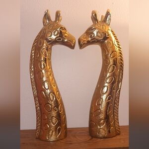 Gold Giraffe Bookends